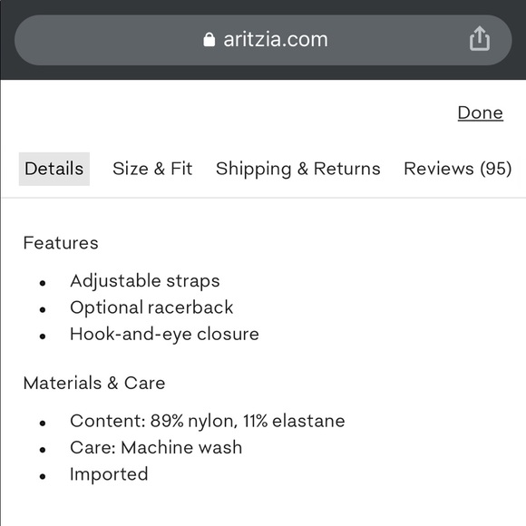 Aritzia Talula Lace Bralette size S - Picture 6 of 10